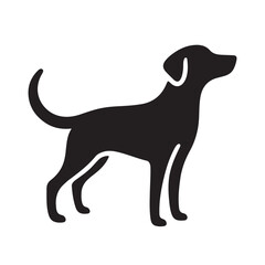 isolated black silhouette of a dog collection, Set of dog silhouette vector. Dogs and puppies in different breed, corgi, golden retriever, poses, sitting, standing, jump