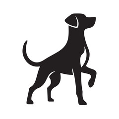 isolated black silhouette of a dog collection, Set of dog silhouette vector. Dogs and puppies in different breed, corgi, golden retriever, poses, sitting, standing, jump