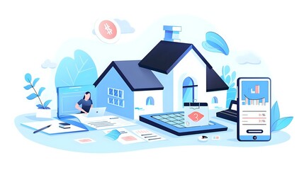 Property accountant managing real estate financial records meticulously