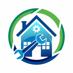 house icon on button house icon vector illustration 