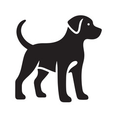 isolated black silhouette of a dog collection, Set of dog silhouette vector. Dogs and puppies in different breed, corgi, golden retriever, poses, sitting, standing, jump