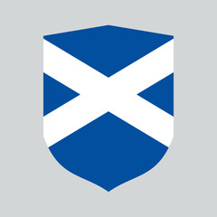 Obraz premium Scotland Flag in Shield Shape Frame