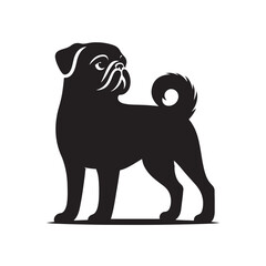 isolated black silhouette of a dog collection, Set of dog silhouette vector. Dogs and puppies in different breed, corgi, golden retriever, poses, sitting, standing, jump