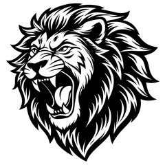 lion-head-roaring-sticker