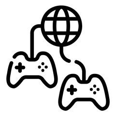 online gaming outline icon