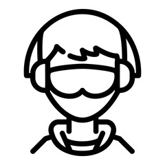 streamer outline icon