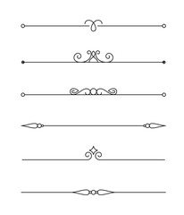 Calligraphic ornamental divider collection