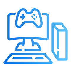 Fototapeta premium gaming gradient icon