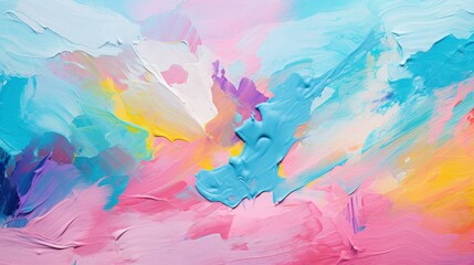 Colorful paint and brush abstract pallete