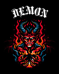 Demon Vector Art, Illustration and Graphic