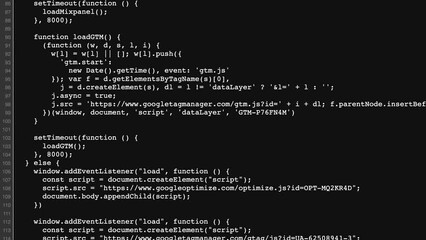 Website HTML code with colourful tags in browser. - Powered by Adobe