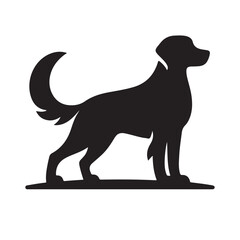 isolated black silhouette of a dog collection, Set of dog silhouette vector. Dogs and puppies in different breed, corgi, golden retriever, poses, sitting, standing, jump