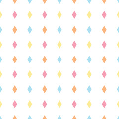multicolored rhombus pattern on a white background. Seamless abstract background. Vector illustration