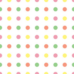 multicolored circle pattern on a white background. Seamless abstract background. Vector illustration