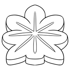 one Momiji Manju illustration hand drawn outline vector