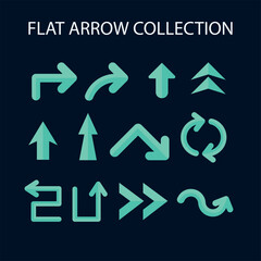 vector flat arrow collection
