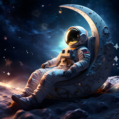 astronaut on the moon