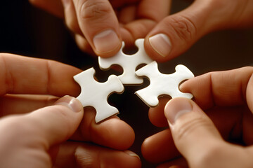 hand holding puzzle piece
