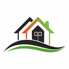 Real estate logo. Modern and simple house vector icon illustration 
