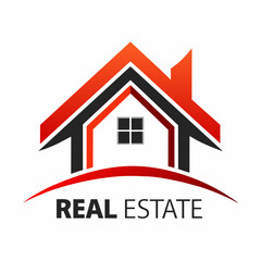Real estate logo. Modern and simple house vector icon illustration 
