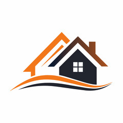 Real estate logo. Modern and simple house vector icon illustration 
