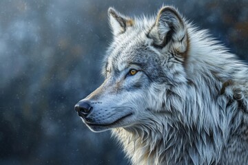 Wolf, Portrait of a Wolf in a Forest, Ai generated