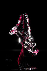 collision de goutte d'eau macro