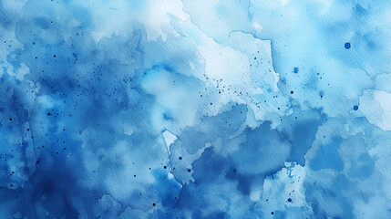 Space background in blue watercolor