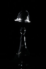 collision de goutte d'eau macro