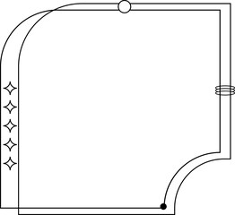 Aesthetic frame vector