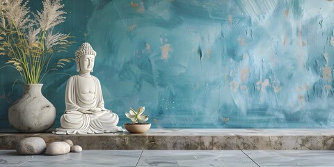Peaceful Zen Sanctuary Showcasing Spiritual Mindfulness and Calming Ambience