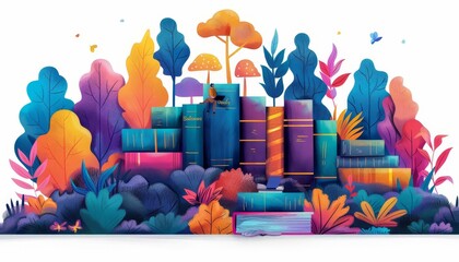 Represent a literary festival buzzing with excitement, as book enthusiasts flock to meet their favorite authors and discover new voices in the world of literature