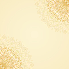 Ornate Golden Mosaic Mandala Elegance Square Background Design
