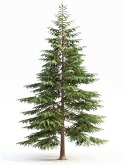 Obraz premium christmas tree isolated on white background