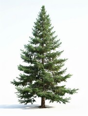 Fototapeta premium christmas tree isolated on white