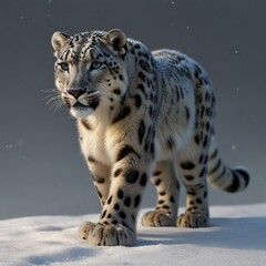 Obraz premium snow leopard in the snow