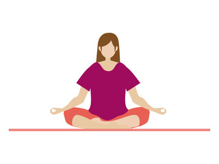 瞑想をしている女性