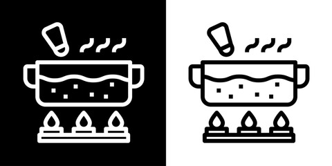 Cooking icon. Cook. Food icon. Cooking utensil icon. Kitchen tool icon. Black icon. Silhouette icon.
