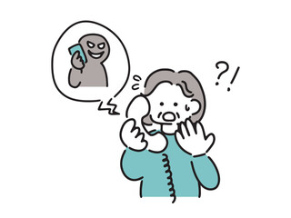 振り込め詐欺のイラスト