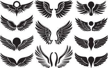 seamless pattern with wings, wings vector illustration