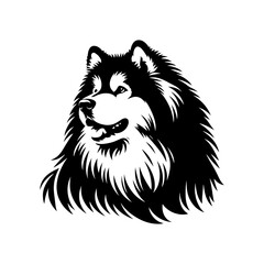 Obraz premium Vector Alaskan Malamute Silhouette - A Stunning Tribute to Canine Elegance and Strength- Alaskan Malamute Illustration- Minimalist Alaskan Malamute vector.