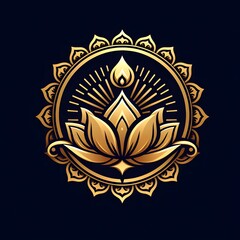 Fototapeta premium AI Generate of Luxury Premium Symbol Vector of Vesak Day with Lantern, Candle Light, Lotus