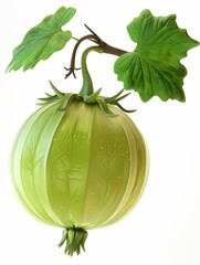 eggplant with leaves