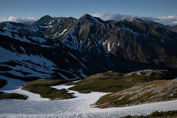 春の山岳