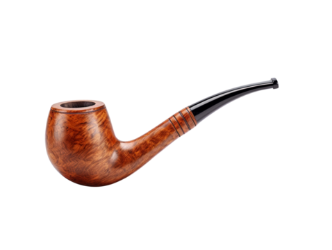 Smoking pipe isolated on transparent background
