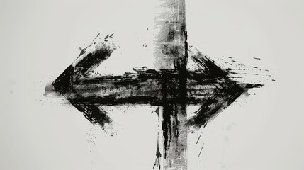 Fototapeta premium Drawing animation with alpha channel featuring left and right arrow