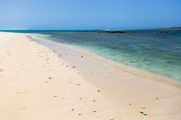Beach Praia do Estoril and Atlantic Ocean, Sal Rei, Boa Vista, Cape Verde