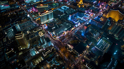 An aerial picture of the Las Vegas Strip