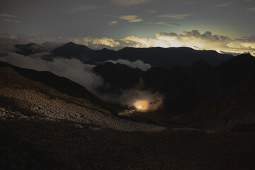 夜の山岳