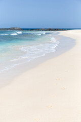 Sand beach Praia de Cabral and Atlantic Ocean, Sal Rei, Boa Vista, Cape Verde